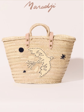 Panier en paille "Paloma" de la collection Maradji