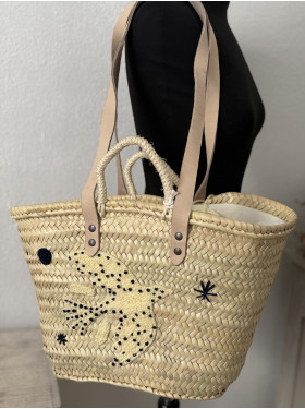 Panier en paille "Paloma" de la collection Maradji