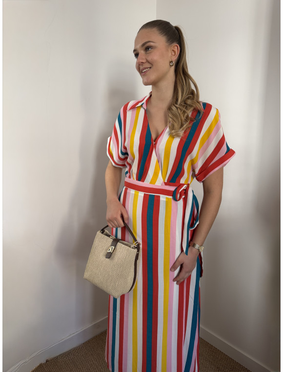 Robe longue "Arc en ciel" de la collection Naf Naf