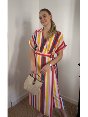 Robe longue "Arc en ciel" de la collection Naf Naf