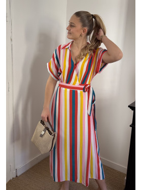 Robe longue "Arc en ciel" de la collection Naf Naf