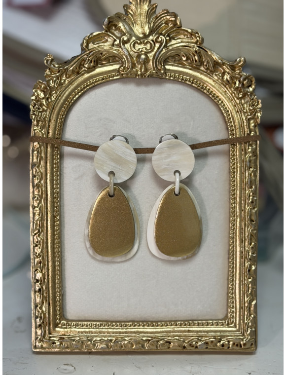 Boucles à pince "ideas" en corne de buffle de la collection Soyang