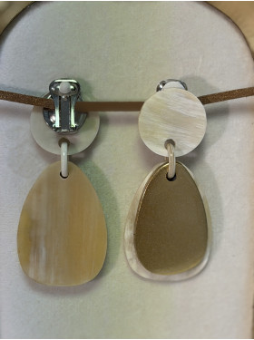 Boucles à pince "ideas" en corne de buffle de la collection Soyang