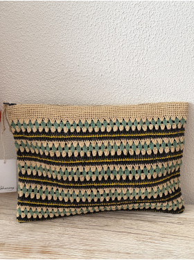 Pochette en raphia "Clutch"