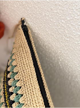 Pochette en raphia "Clutch"