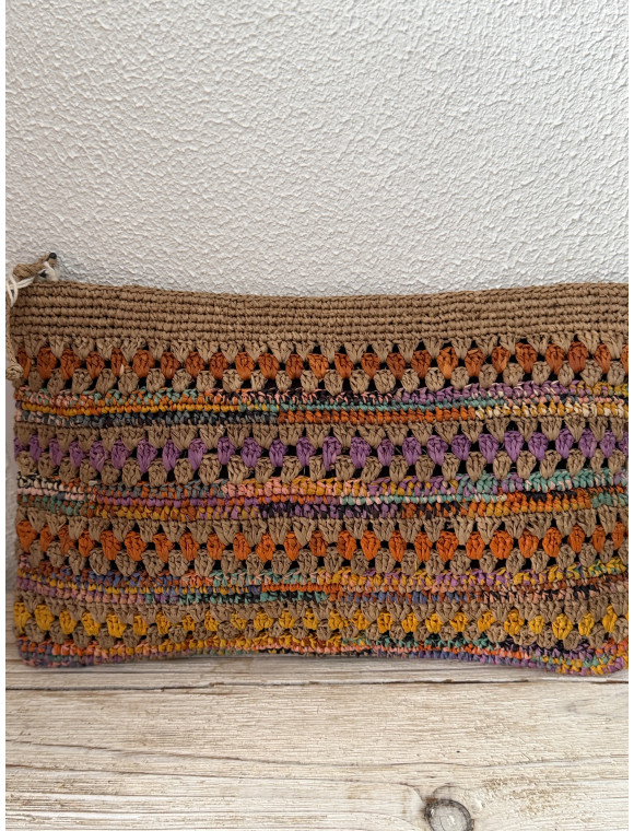 Pochette en raphia "Valentine"