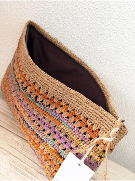 Pochette en raphia "Valentine"
