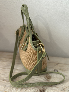 sac cuir et raphia "Benny"