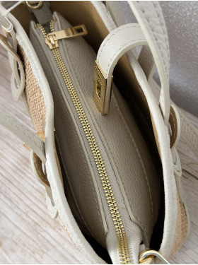 sac cuir et raphia "Benny"