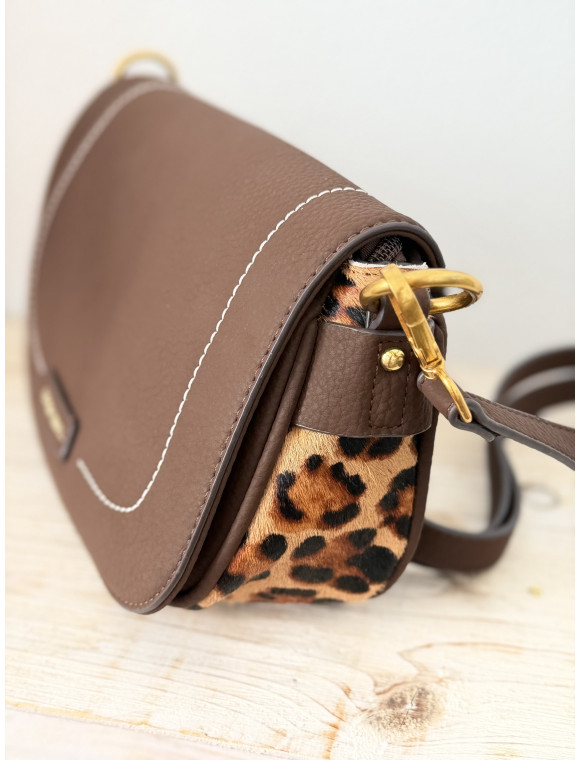 Sac "Galopin" en synthétique et cuir