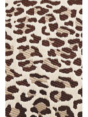 sac toile et cuir 'Loulou raphia leopard" de la collection PAUL MARIUS