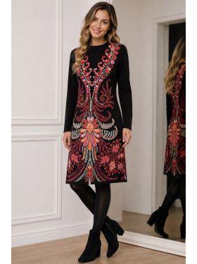 Robe en maille «  Beyonce rouge » de la collection René Derhy