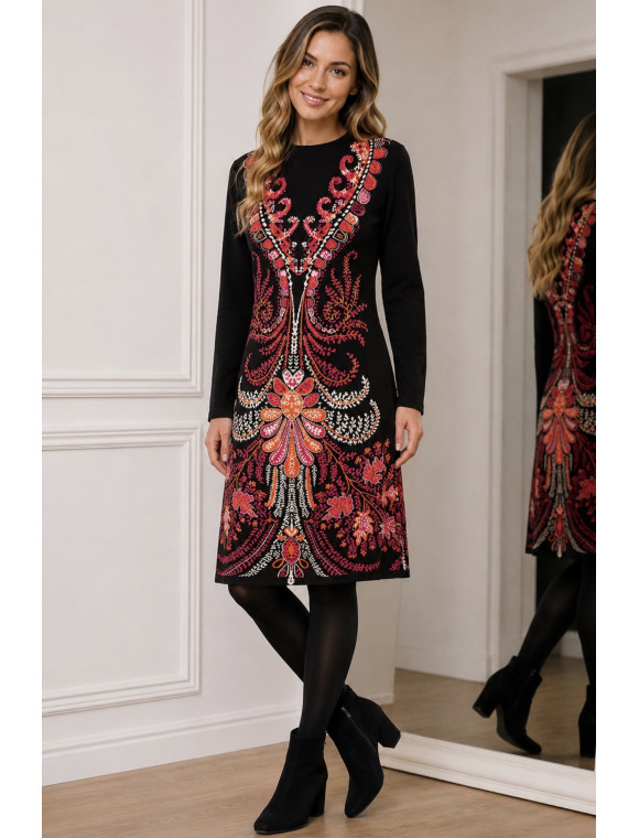 Robe en maille «  Beyonce rouge » de la collection René Derhy