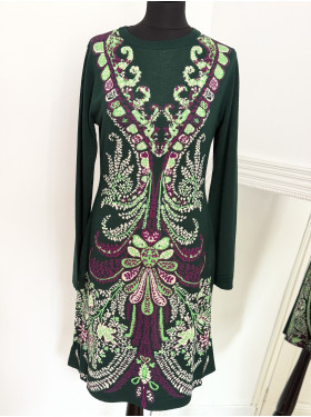 Robe en maille « Beyonce verte » de la collection René Derhy