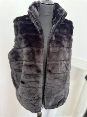 gilet fourrure "Pise" grande taille