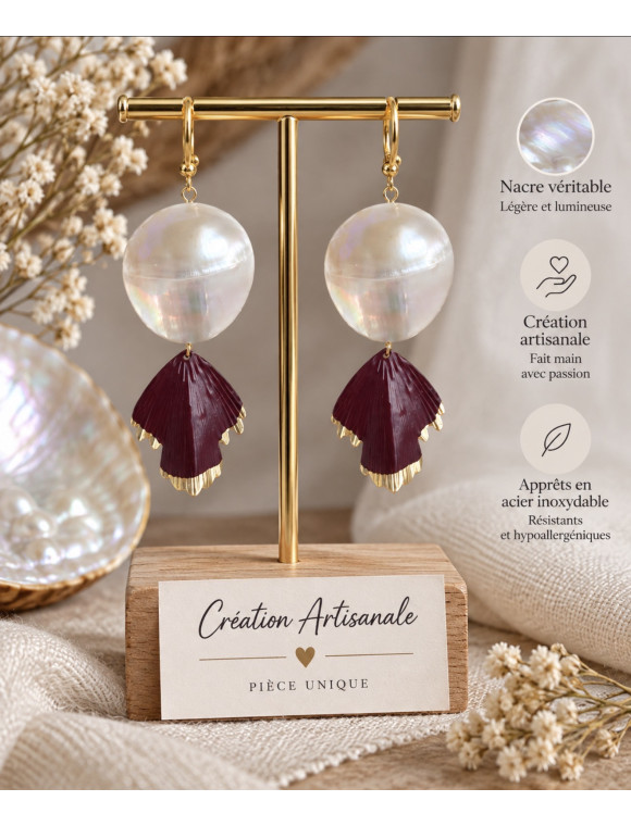 Boucles d’oreilles « Magdalena » Collection de L'Atelier Valbelcréation