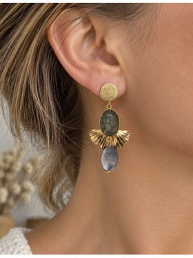 Boucles d'oreille "Néfertitie"Collection de L'Atelier Valbelcréation