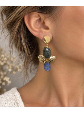 Boucles d’oreilles " Scarabée" collection de l'atelier Valbelcréation