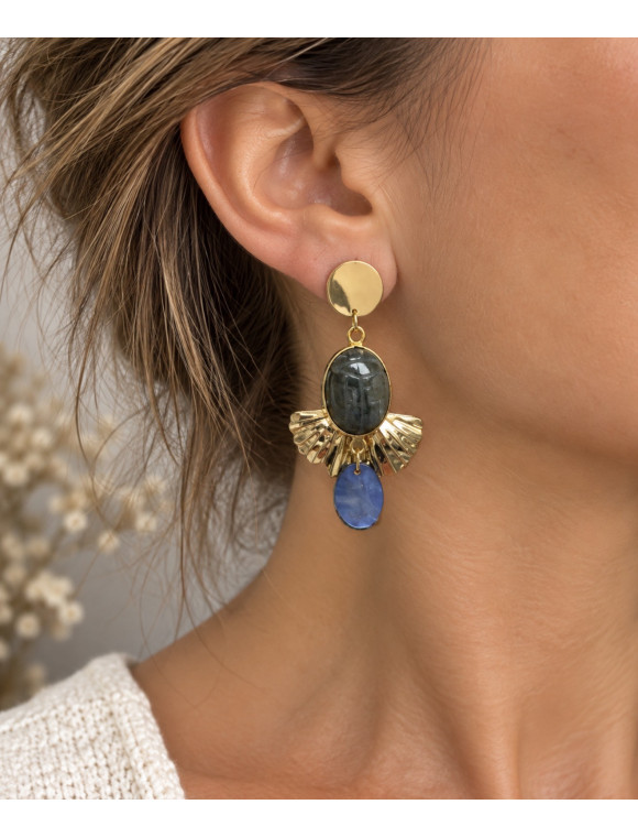 Boucles d’oreilles " Scarabée" collection de l'atelier Valbelcréation