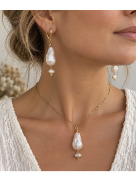 Parure de bijoux en perles « Tahiti » de l'Atelier Valbelcréation