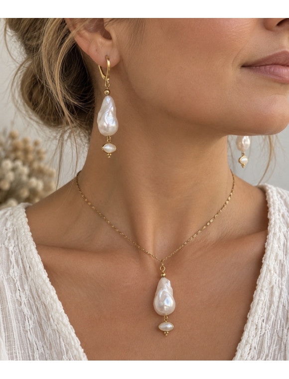 Parure de bijoux en perles « Tahiti » de l'Atelier Valbelcréation