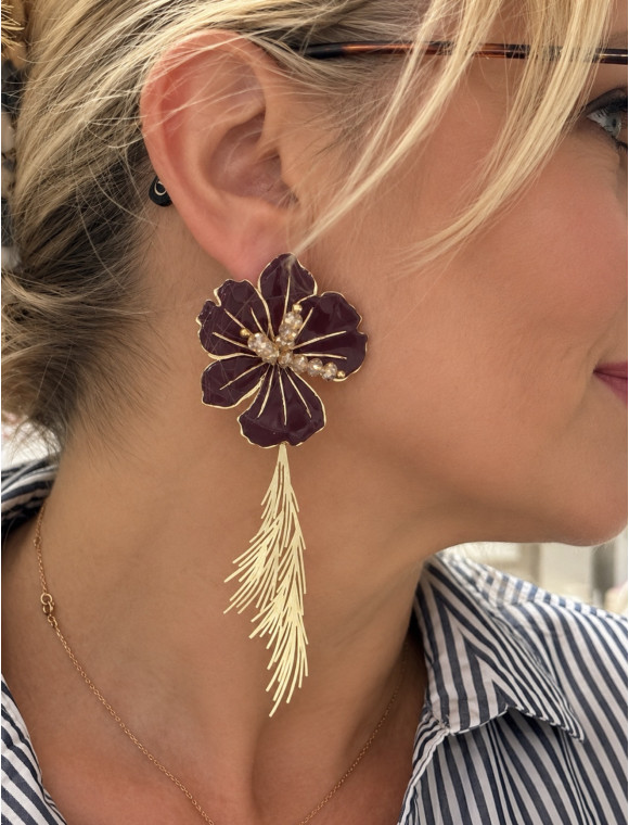Boucles d’oreilles « Pétunia » de la collection L’Atelier Valbelcreation