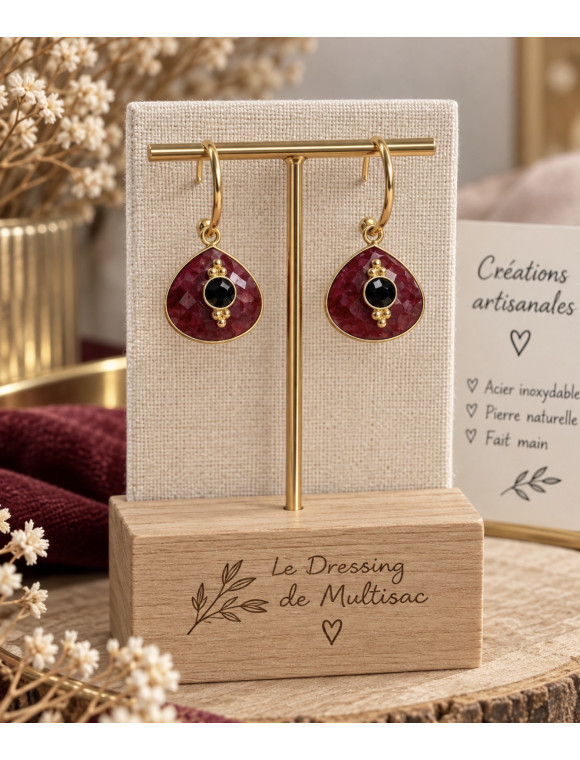 Boucles d'oreille "Agathe" de la collection Atelier Valbelcréation