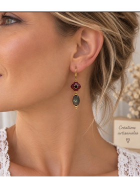 Boucles d’oreilles « Grenadine » de la collection Atelier Valbelcreation